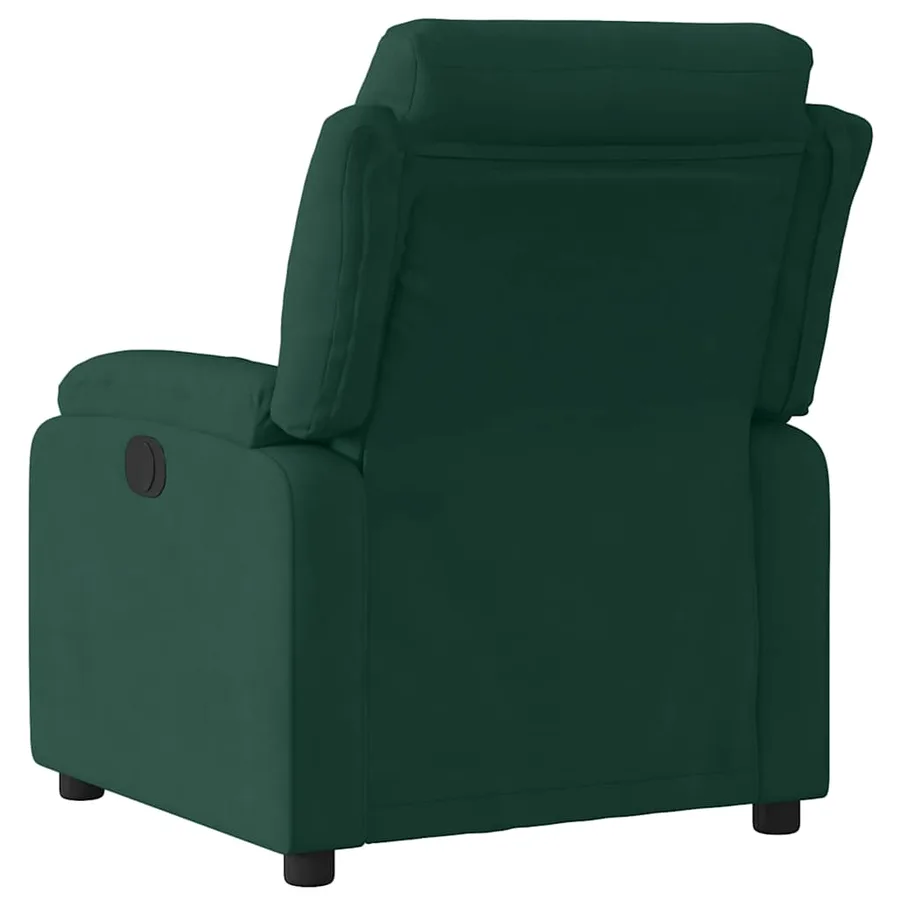 Fauteuil inclinable électrique vert foncé velours - 5