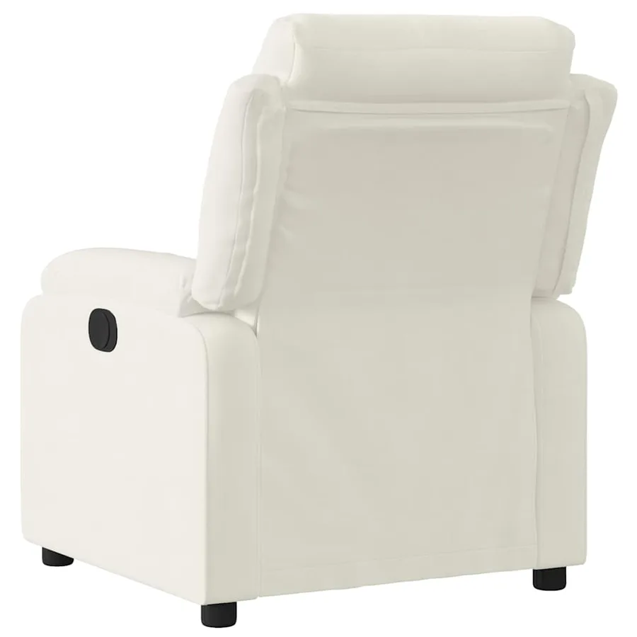Fauteuil inclinable électrique Crème Velours - 5