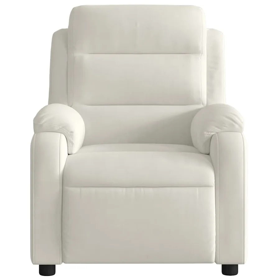 Fauteuil inclinable électrique Crème Velours - 9