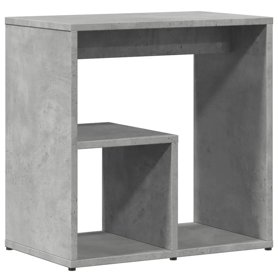Tables d'appoint 2 pcs gris béton 50x30x50 cm bois d'ingénierie - 5