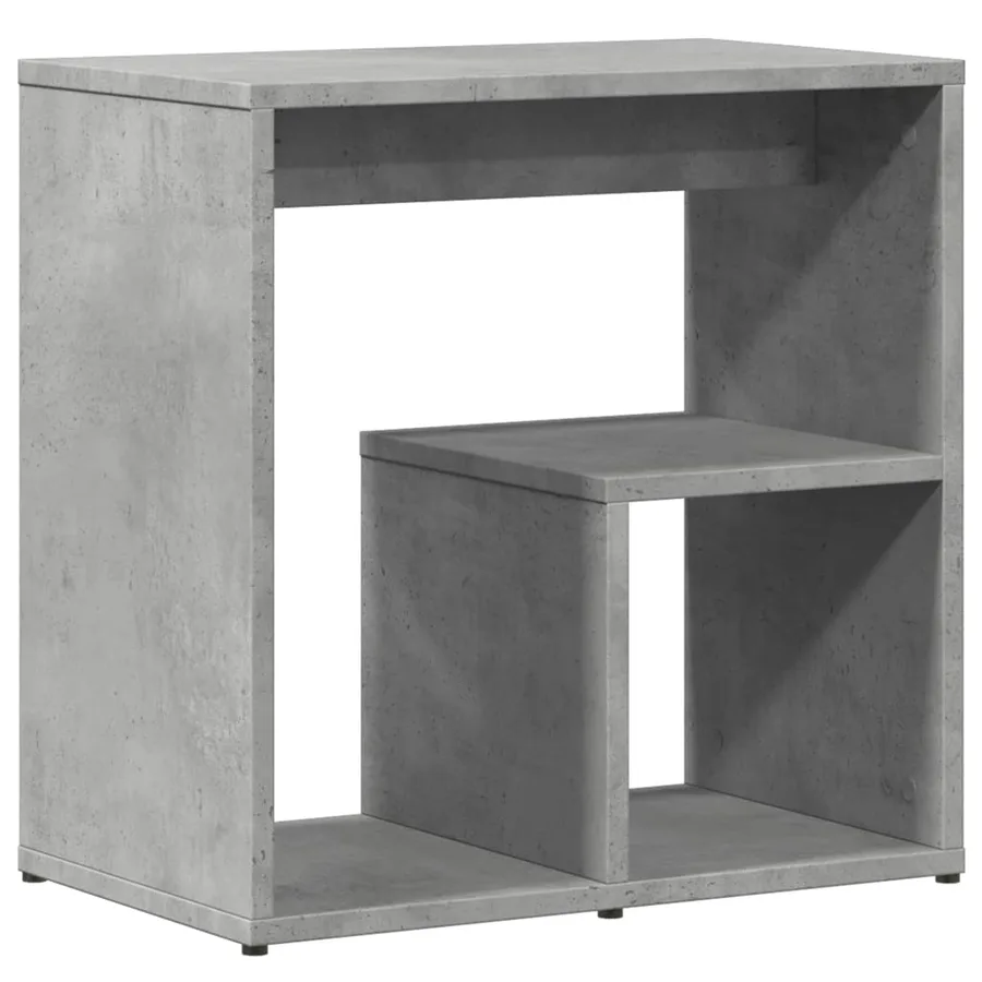 Tables d'appoint 2 pcs gris béton 50x30x50 cm bois d'ingénierie - 8