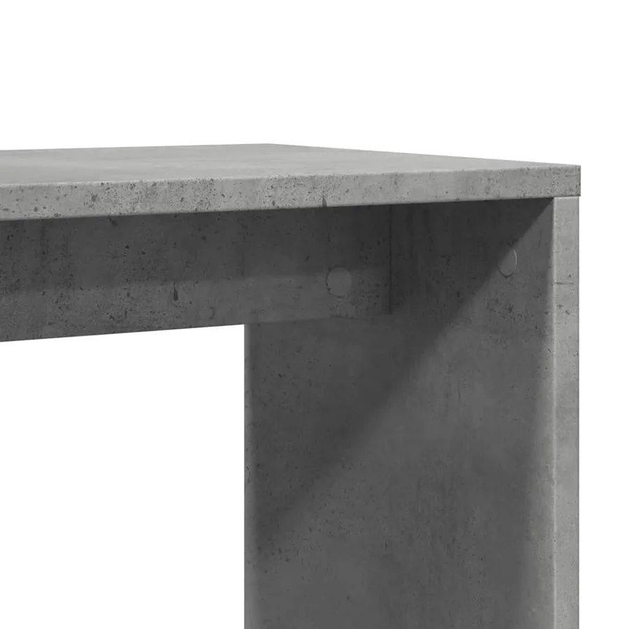 Tables d'appoint 2 pcs gris béton 50x30x50 cm bois d'ingénierie - 9