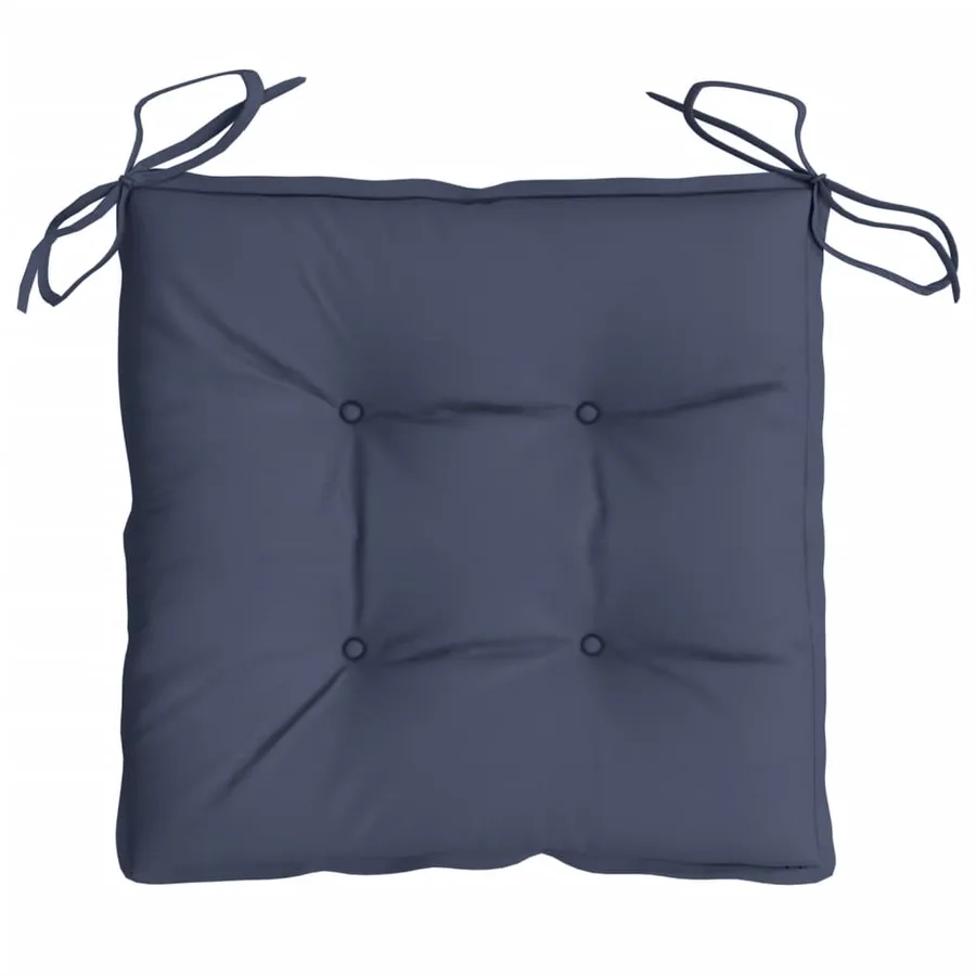 Coussins de chaise lot de 6 bleu marine 50x50x7 cm tissu oxford - 6