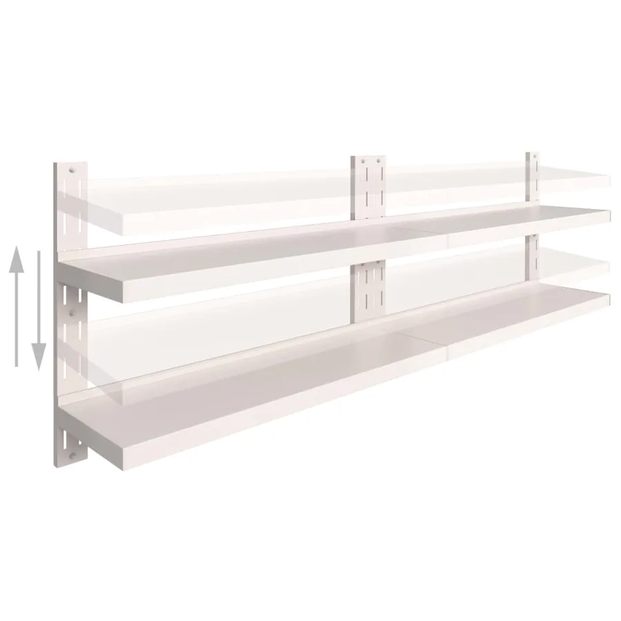 Étagères murales flottantes à 2 niveaux 2 pcs Inox 240x30 cm - 3