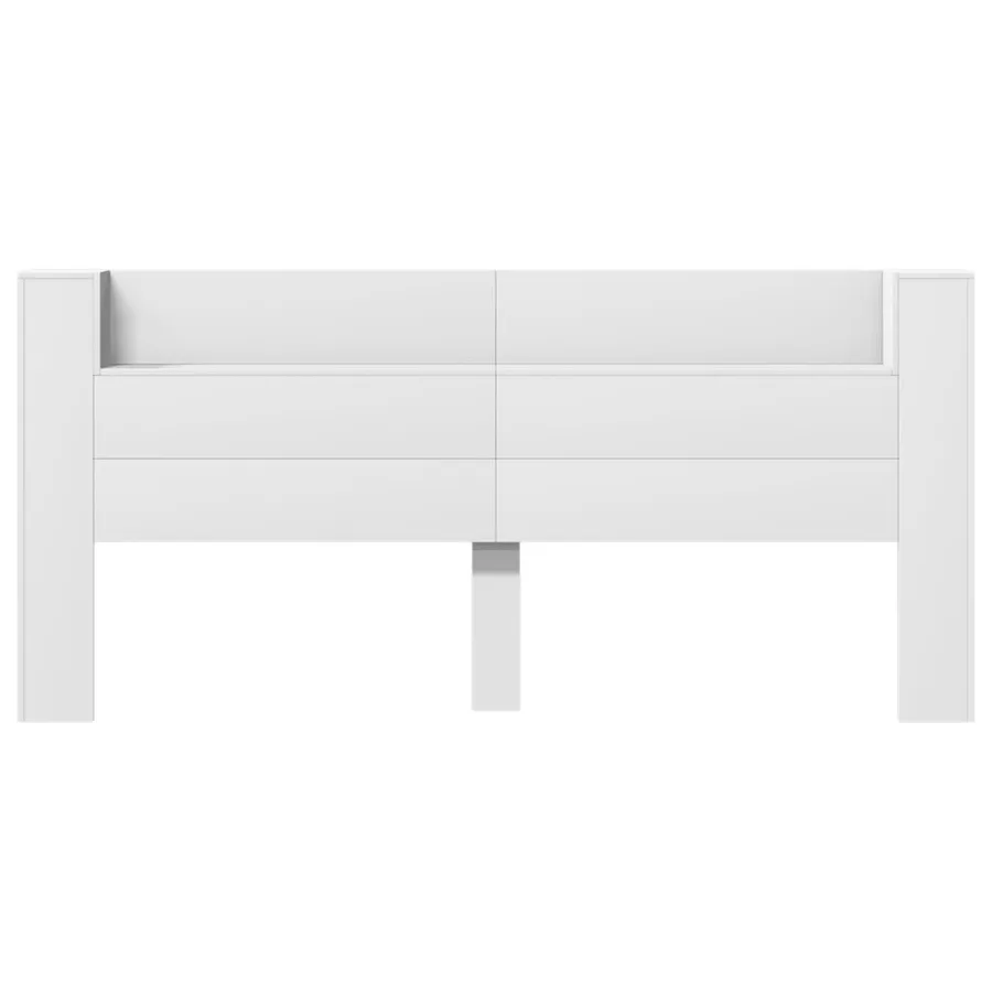 Armoire tête de lit avec LED blanc 220x16,5x103,5 cm - 5