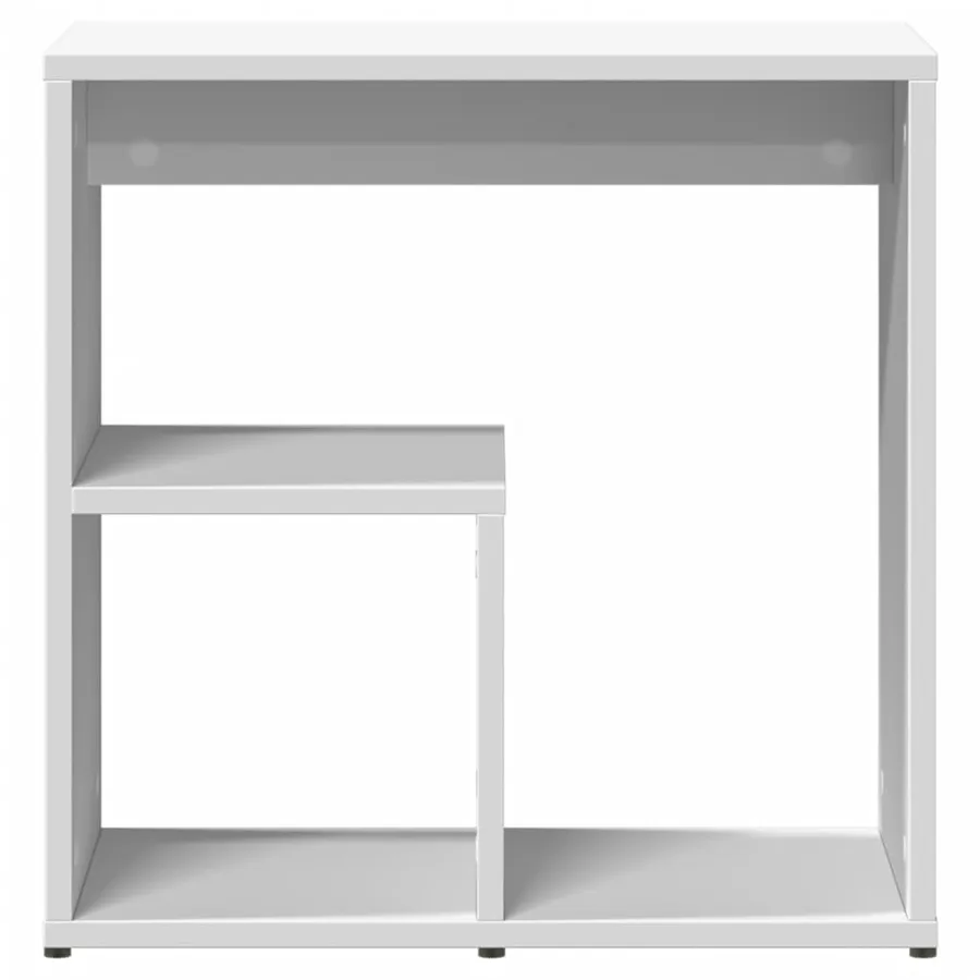 Table d'appoint blanc 50x30x50 cm bois d’ingénierie - 5