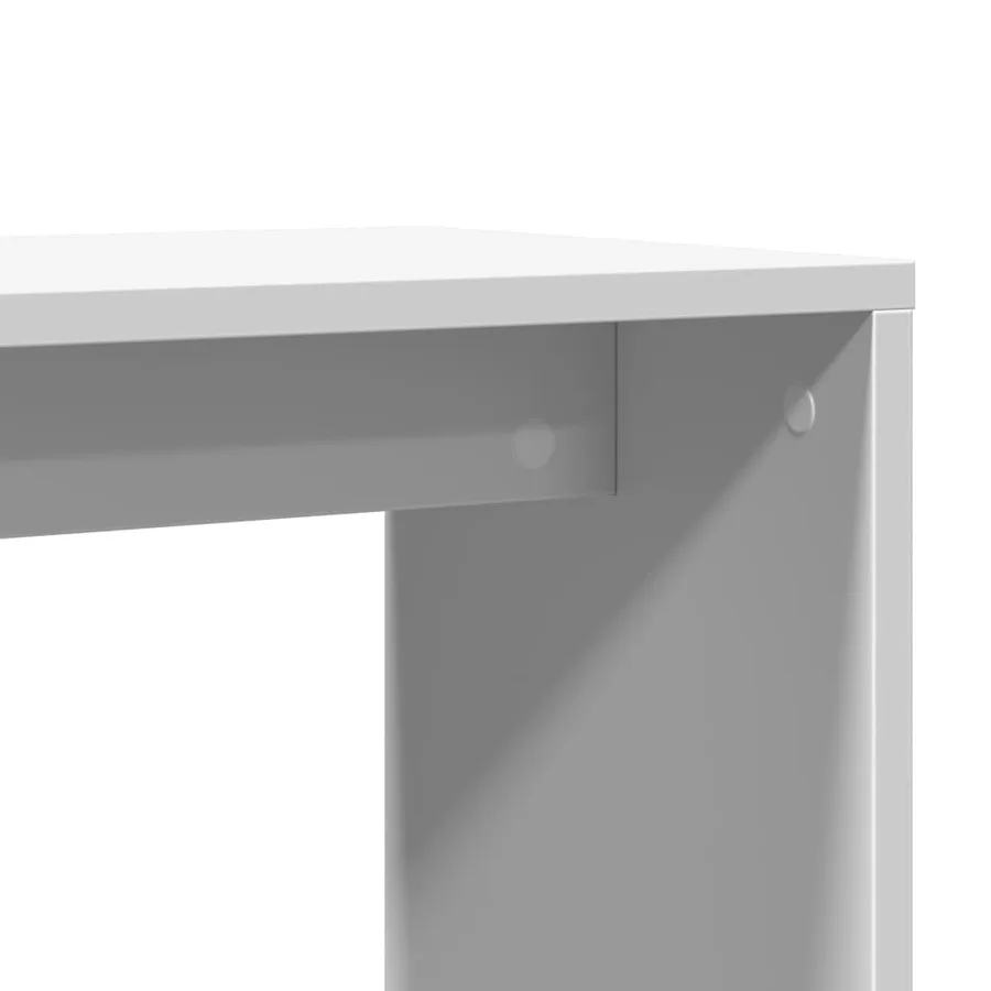 Table d'appoint blanc 50x30x50 cm bois d’ingénierie - 8