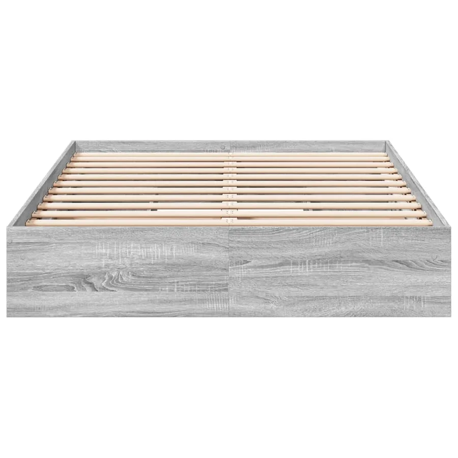 Cadre de lit avec tiroirs sans matelas sonoma gris 120x190 cm - 4
