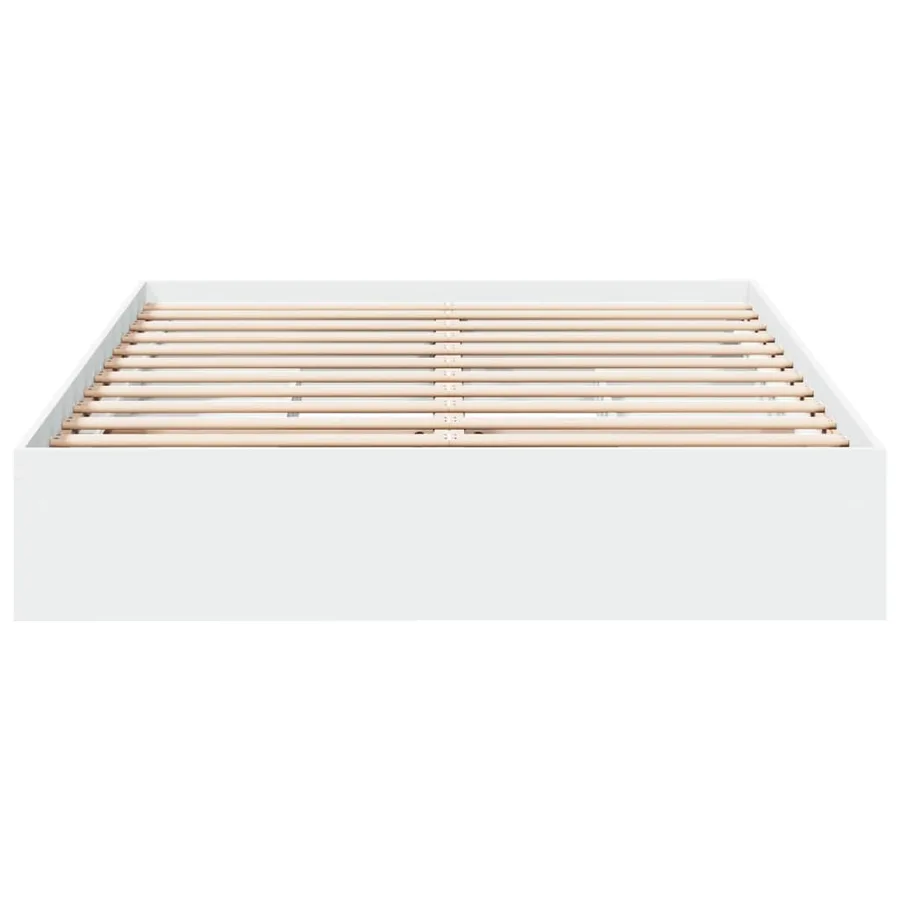 Cadre de lit avec tiroirs sans matelas blanc 160x200 cm - 4