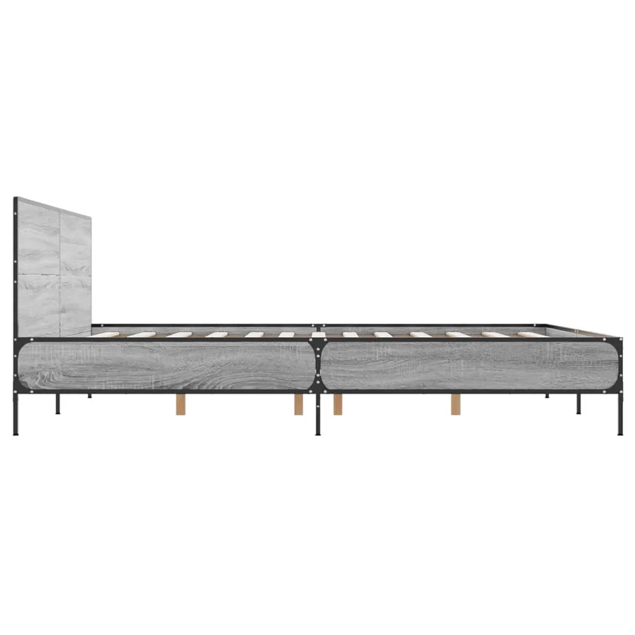Cadre de lit sans matelas sonoma gris 140x200 cm - 5
