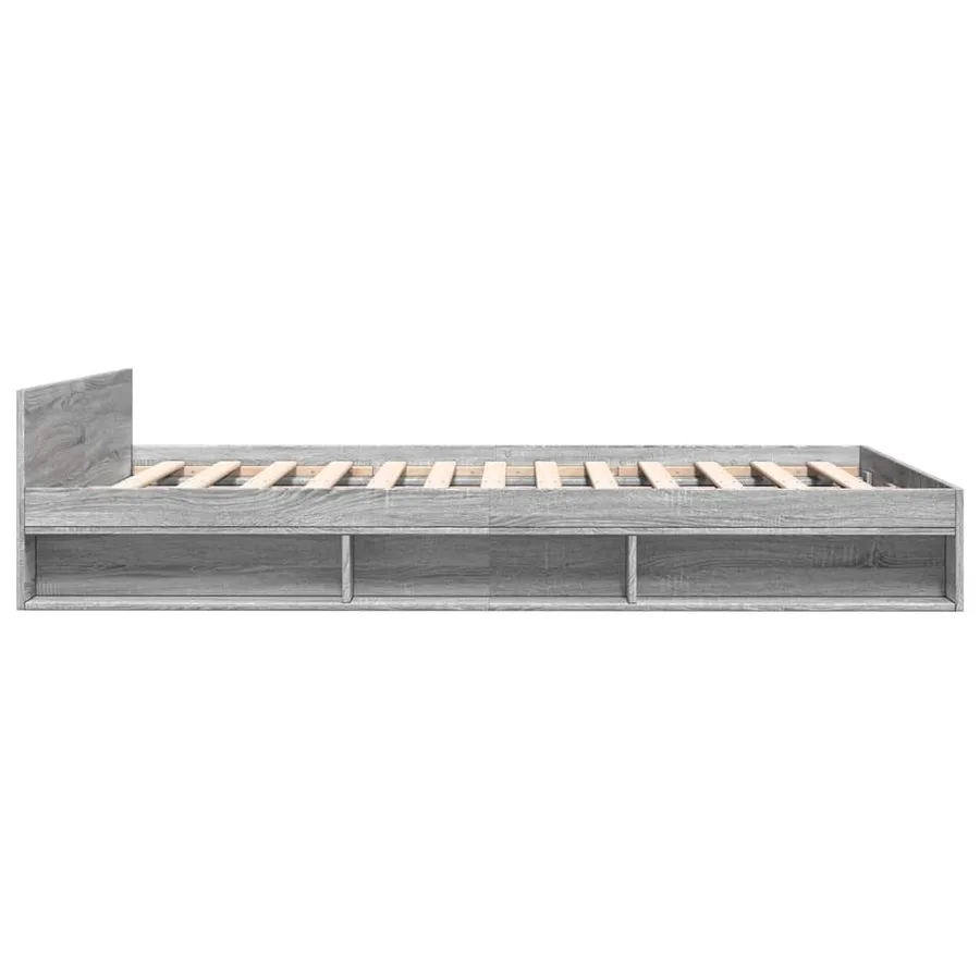 Cadre de lit avec tiroirs sans matelas sonoma gris 150x200 cm - 5