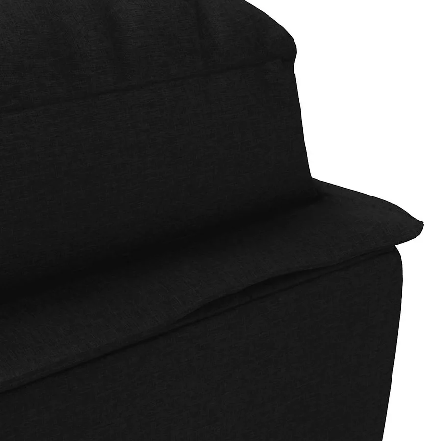 Chaise longue de massage avec coussins noir tissu - 8