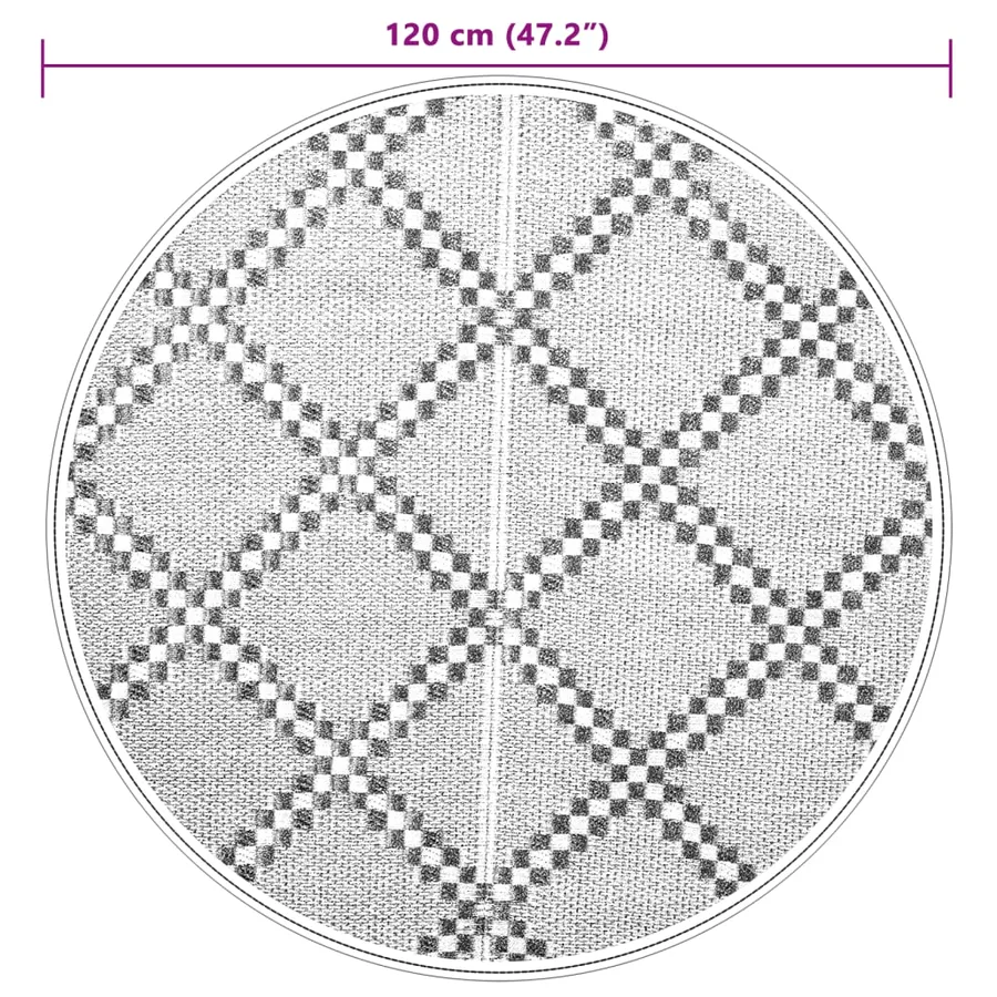 Tapis d'extérieur ARAKIL marron Ø120 cm PP - 6