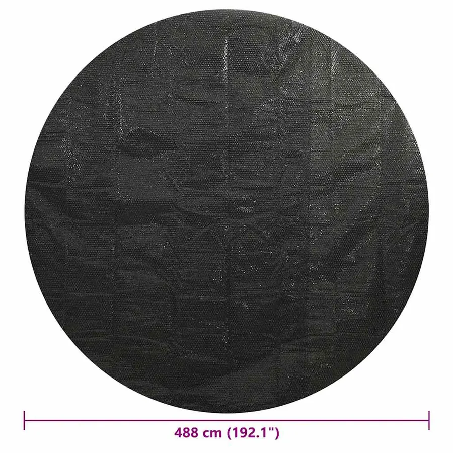 Couverture de piscine Noir 488 cm PE - 6