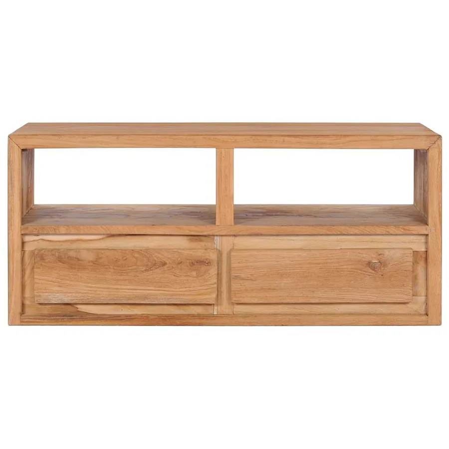 Meuble TV 90x30x40 cm bois de teck solide - 3