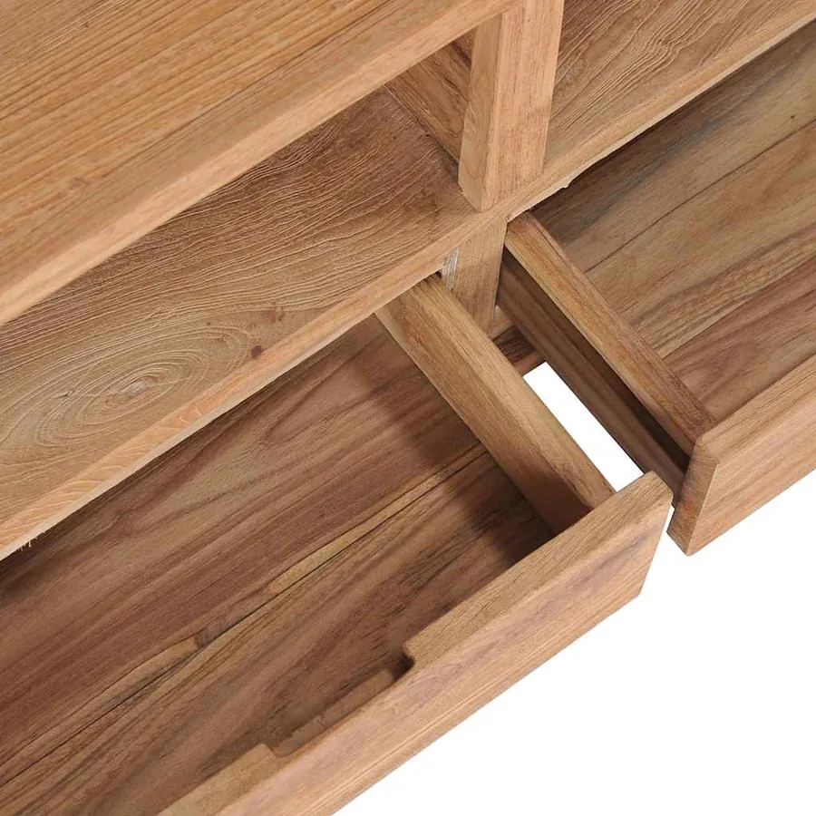 Meuble TV 90x30x40 cm bois de teck solide - 7