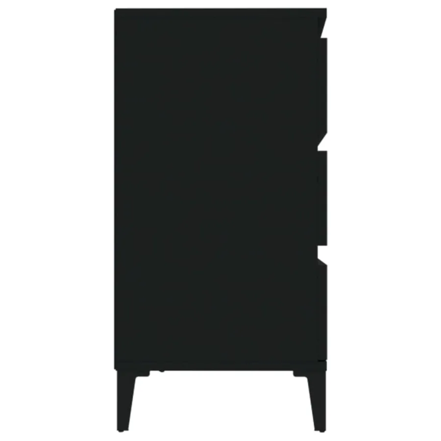 Buffet Noir 60x35x70 cm Bois d'ingénierie - 6