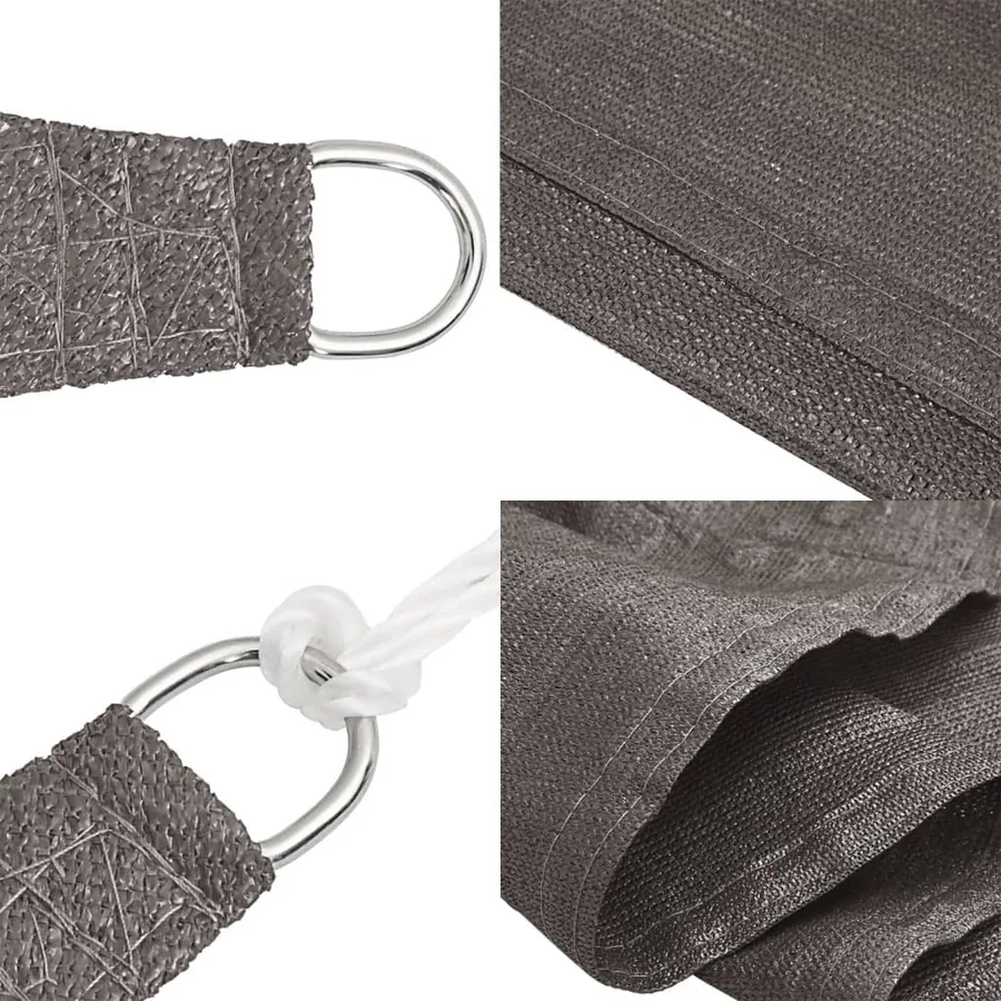Voile d'ombrage 160 g/m² Anthracite 4x4x5,8 m PEHD - 7