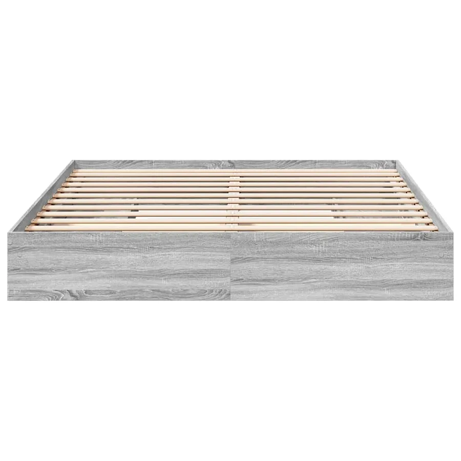 Cadre de lit avec tiroirs sans matelas sonoma gris 180x200 cm - 4