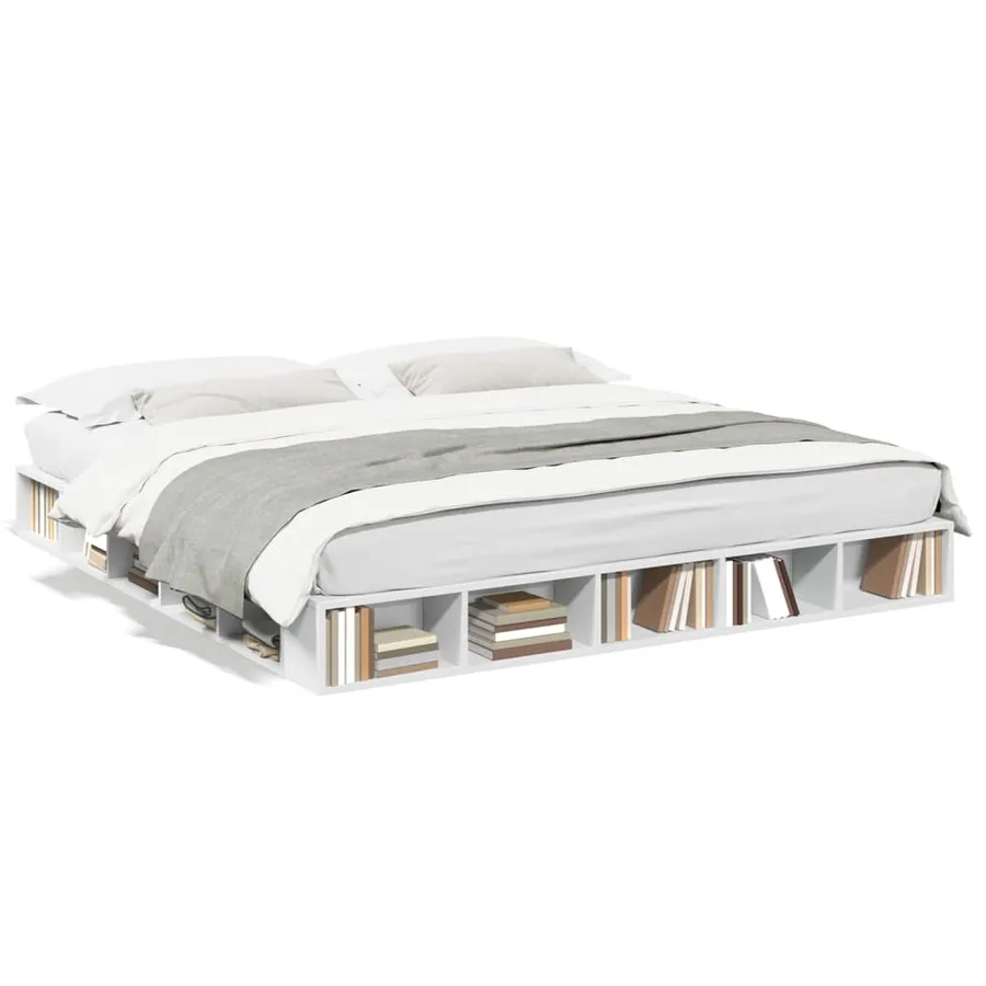 Cadre de lit sans matelas blanc 180x200 cm - 2