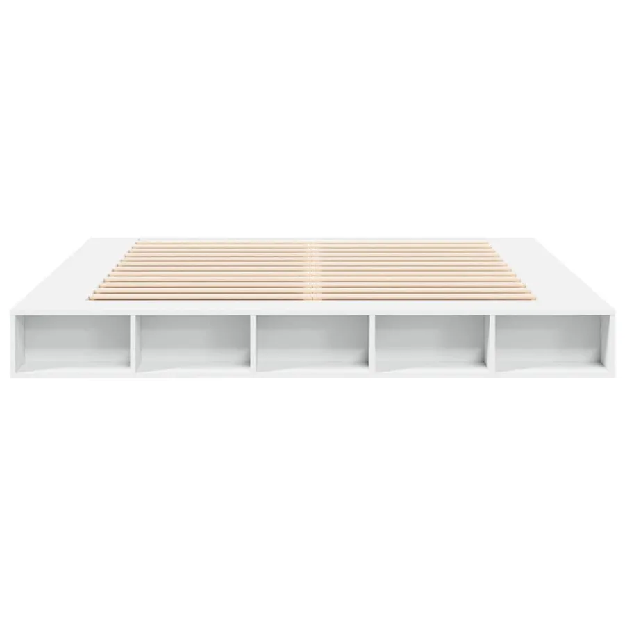 Cadre de lit sans matelas blanc 180x200 cm - 4