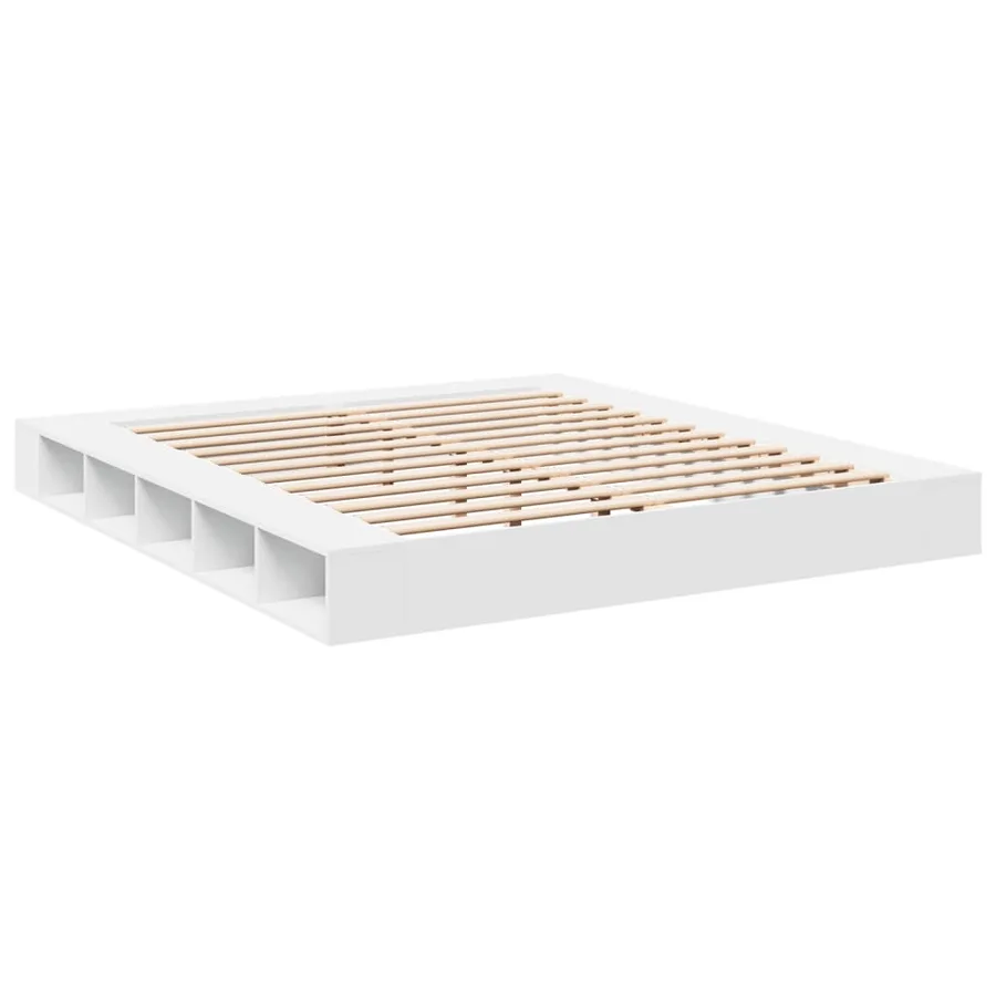 Cadre de lit sans matelas blanc 180x200 cm - 6