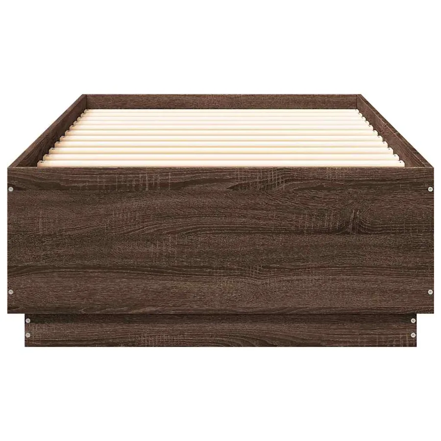 Cadre de lit sans matelas chêne marron 100x200 cm - 4