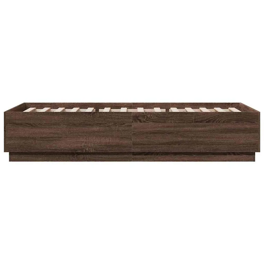 Cadre de lit sans matelas chêne marron 100x200 cm - 5
