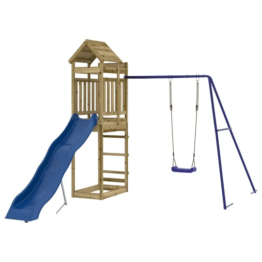 Aire de jeux d'extérieur bois de pin imprégné - 4