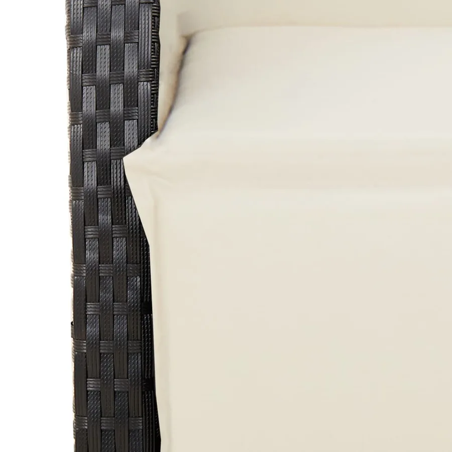 Ensemble de bistro de jardin 11 pcs coussins noir poly rotin - 7