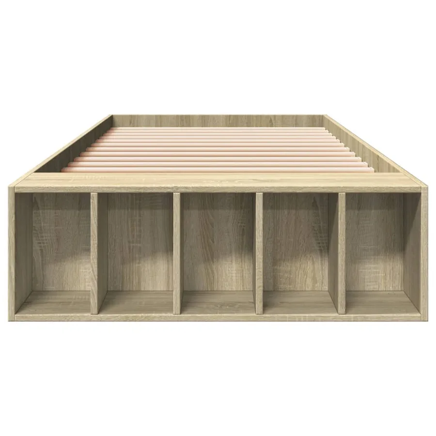 Cadre de lit sans matelas chêne sonoma 100x200 cm - 4