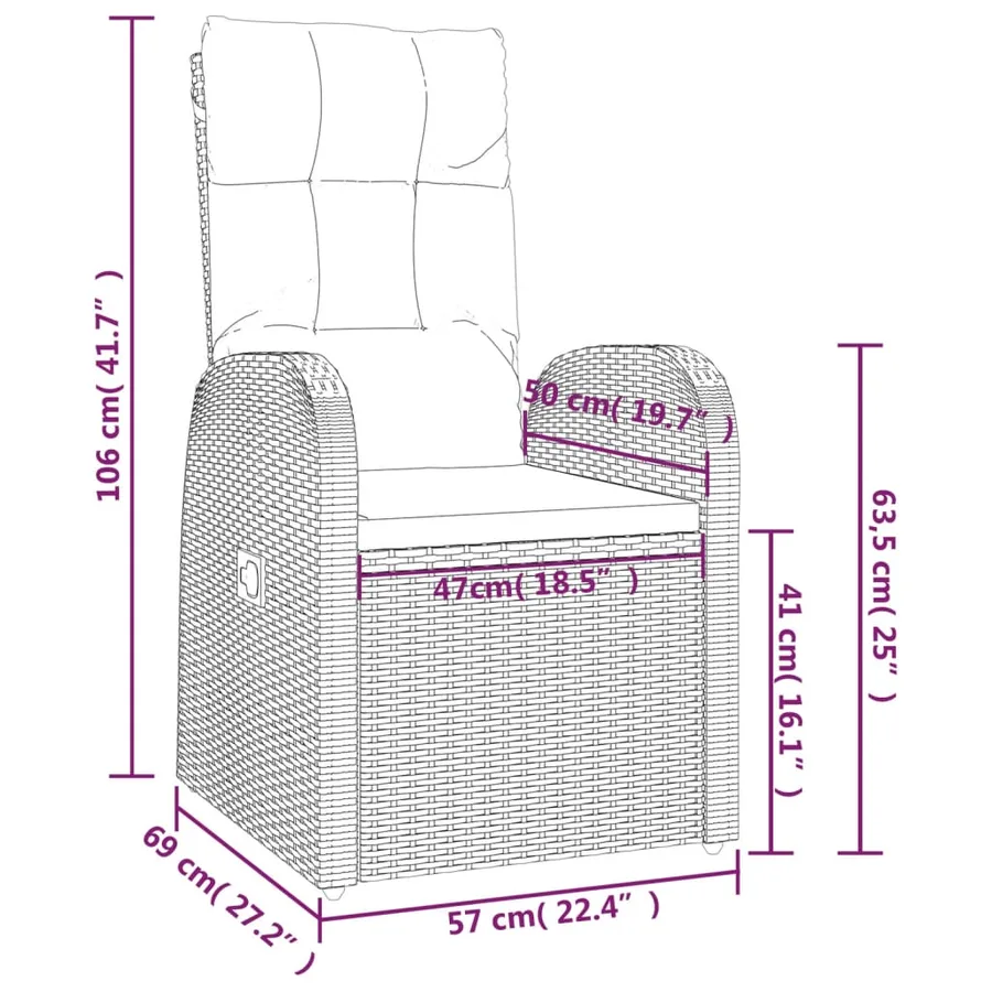 Ensemble à manger de jardin 11 pcs coussins noir résine tressée - 11