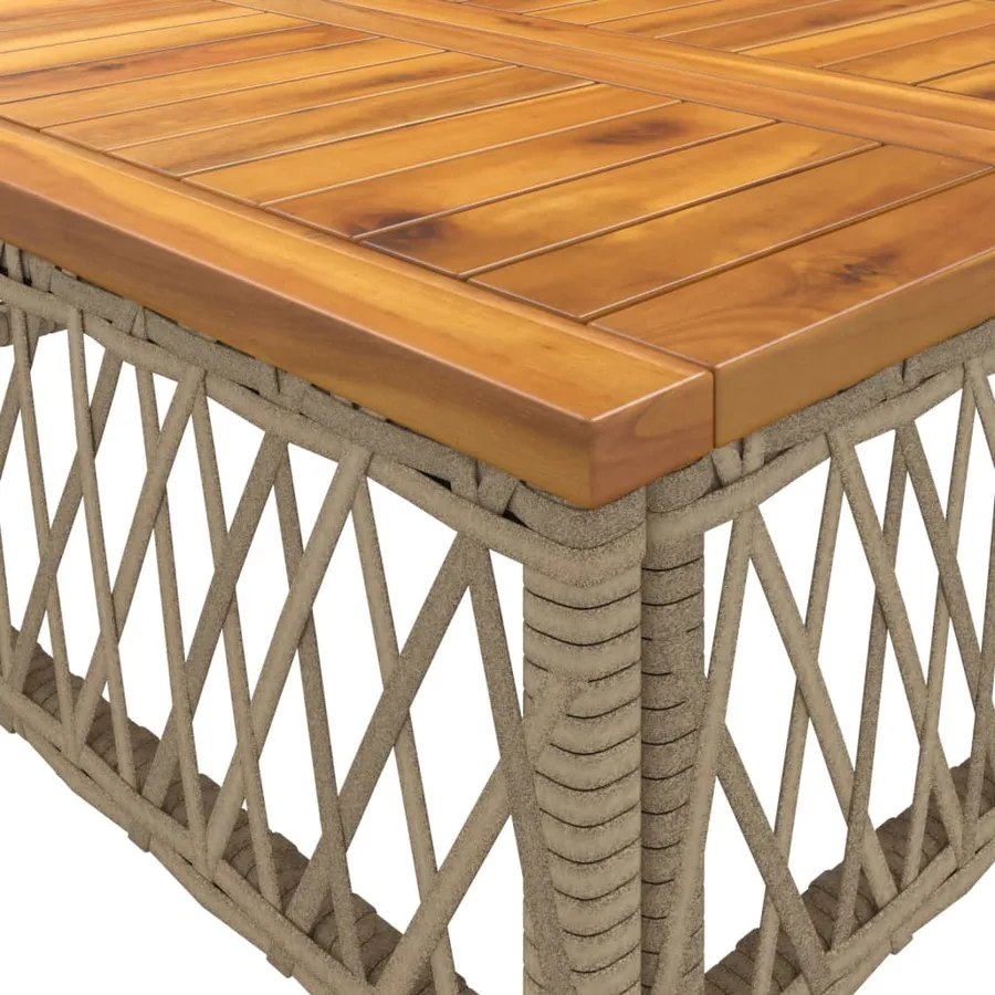 Salon de jardin avec coussins 2 pcs beige résine tressée - 9