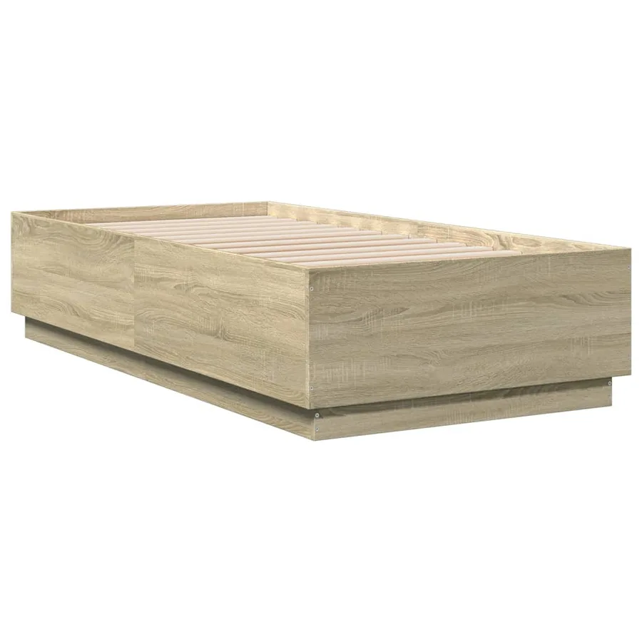 Cadre de lit sans matelas chêne sonoma 75x190 cm - 6