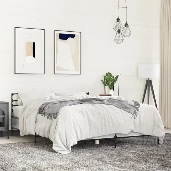 Cadre de lit sans matelas sonoma gris 140x190 cm