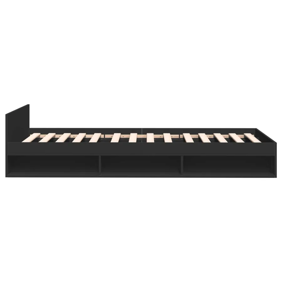 Cadre de lit avec tiroir sans matelas noir 90x190 cm - 5