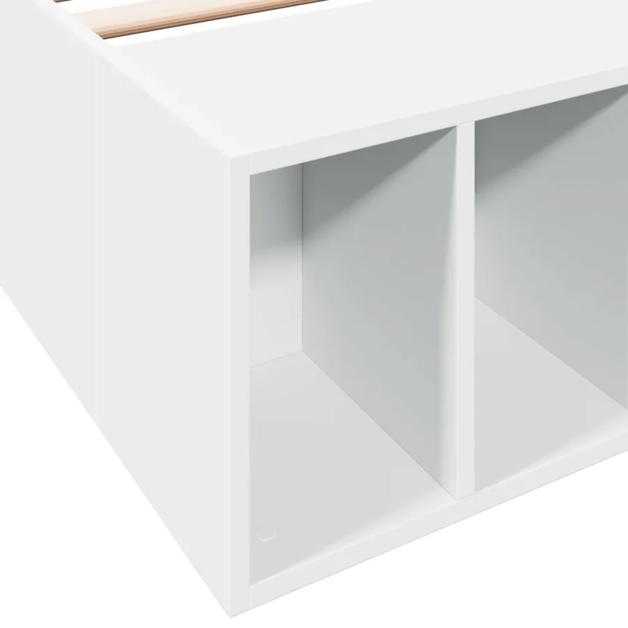 Cadre de lit sans matelas blanc 100x200 cm - 7