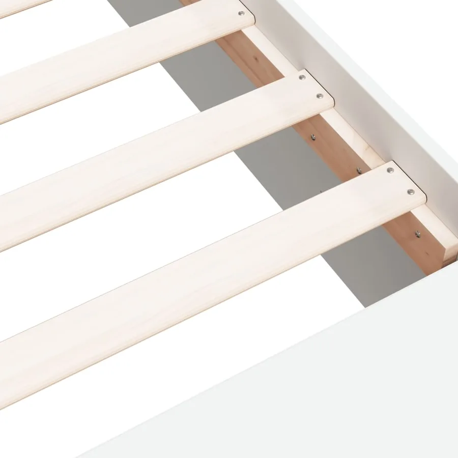 Cadre de lit sans matelas blanc 100x200 cm - 8