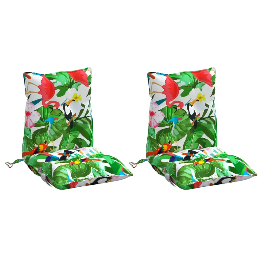 Coussins de chaise à dossier bas lot de 2 multicolore - 3