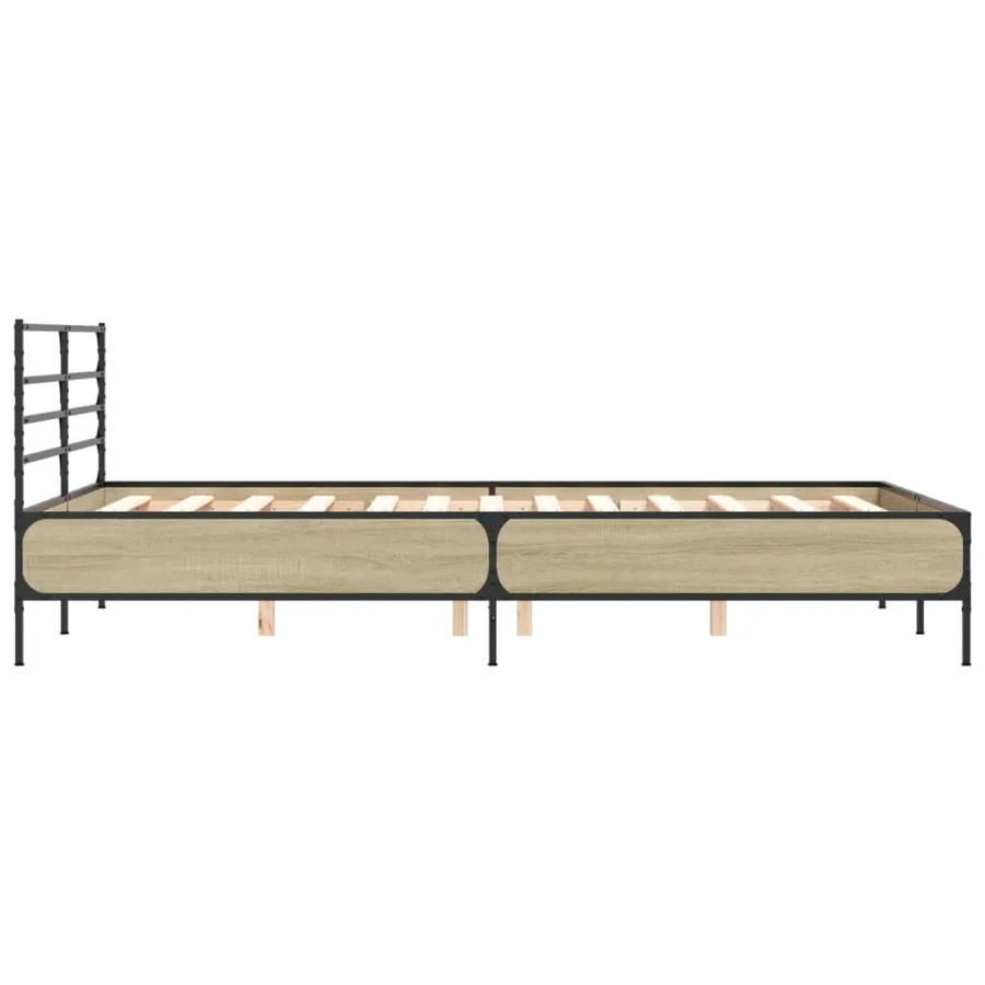 Cadre de lit sans matelas chêne sonoma 120x190 cm - 5