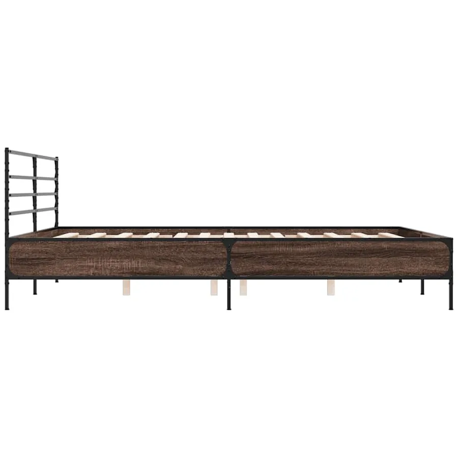 Cadre de lit sans matelas chêne marron 180x200 cm - 5