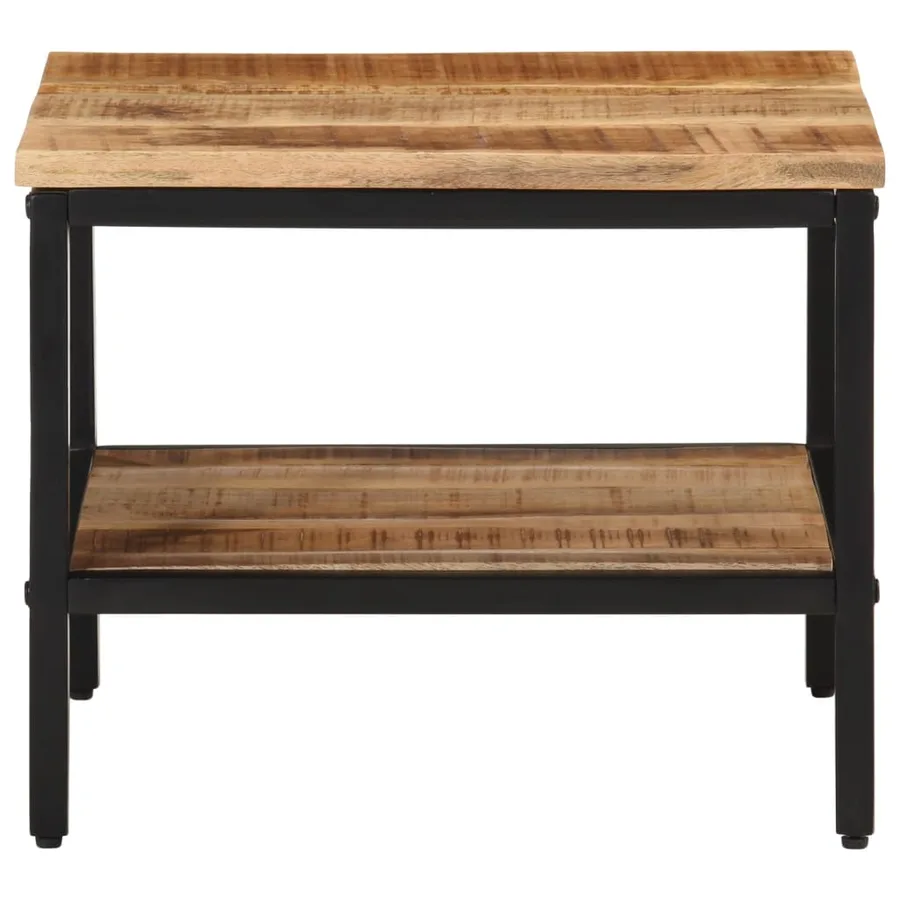 Table basse 45x45x35 cm bois de manguier massif brut - 2