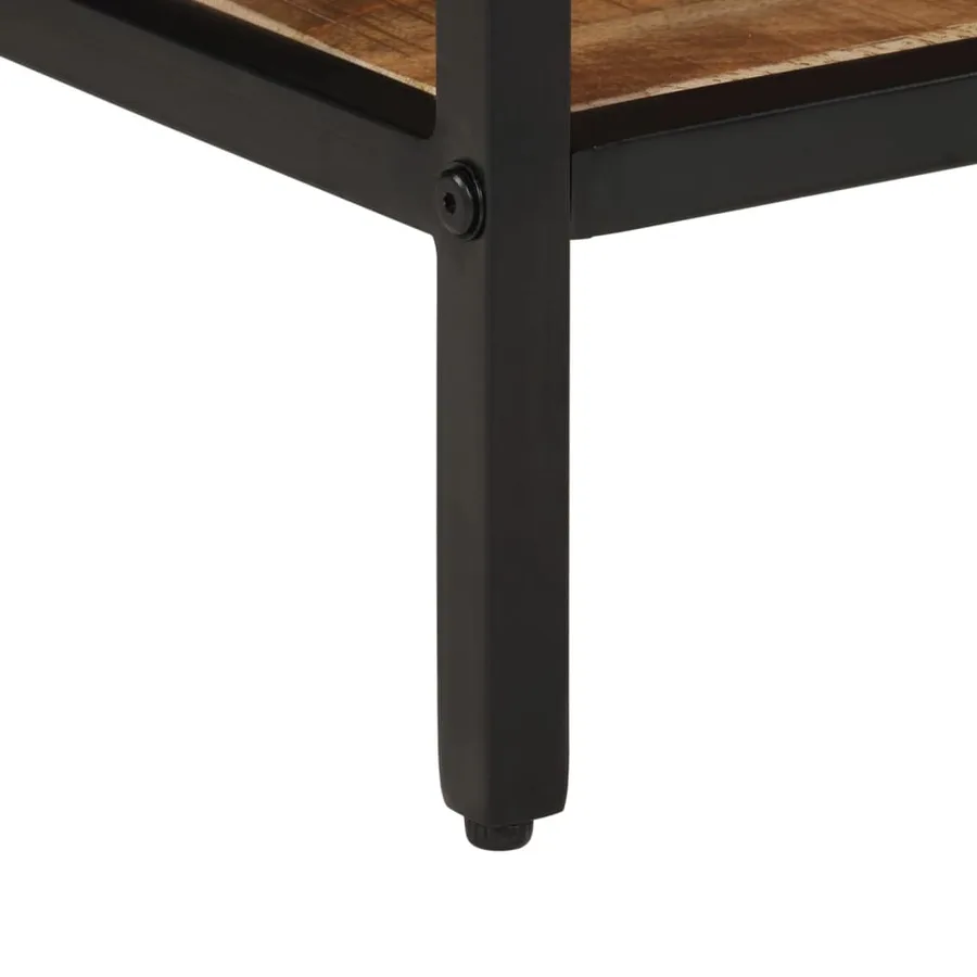 Table basse 45x45x35 cm bois de manguier massif brut - 6