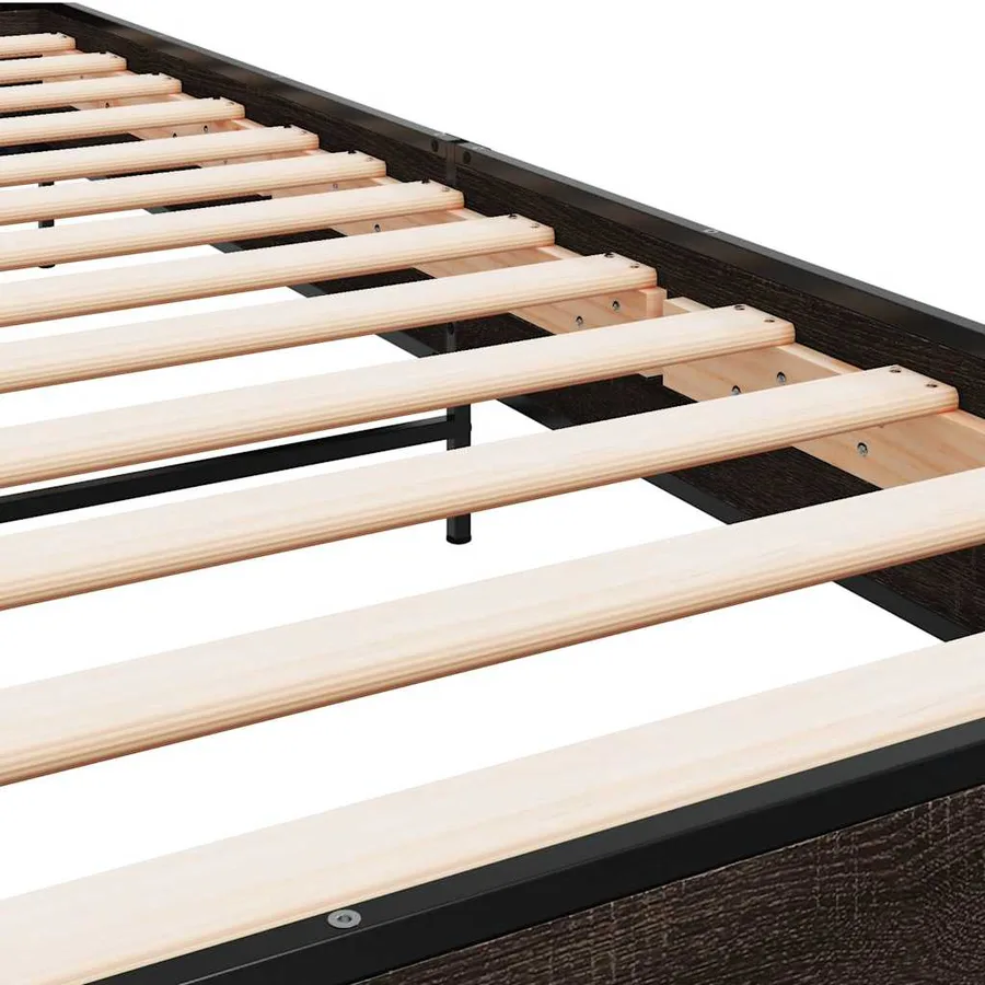 Cadre de lit sans matelas chêne marron 90x190 cm - 7