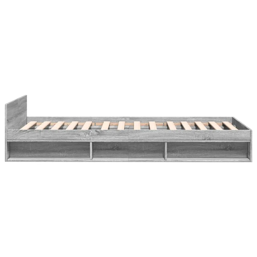 Cadre de lit avec tiroir sans matelas sonoma gris 75x190 cm - 5