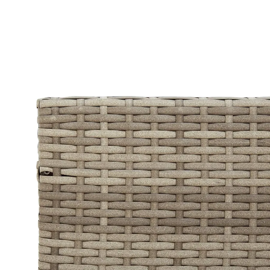 Canapé de jardin avec table et coussins en forme de L gris - 10