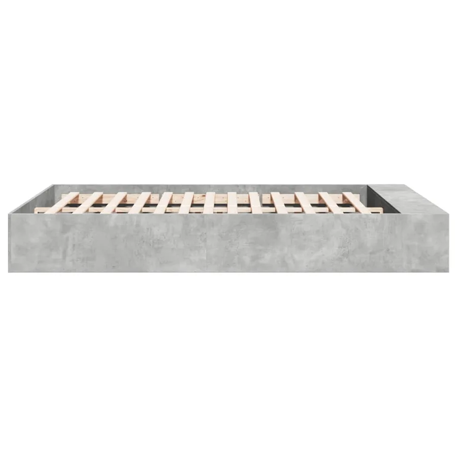 Cadre de lit sans matelas sonoma gris 150x200 cm - 5