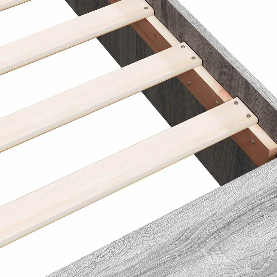 Cadre de lit sans matelas sonoma gris 150x200 cm - 8