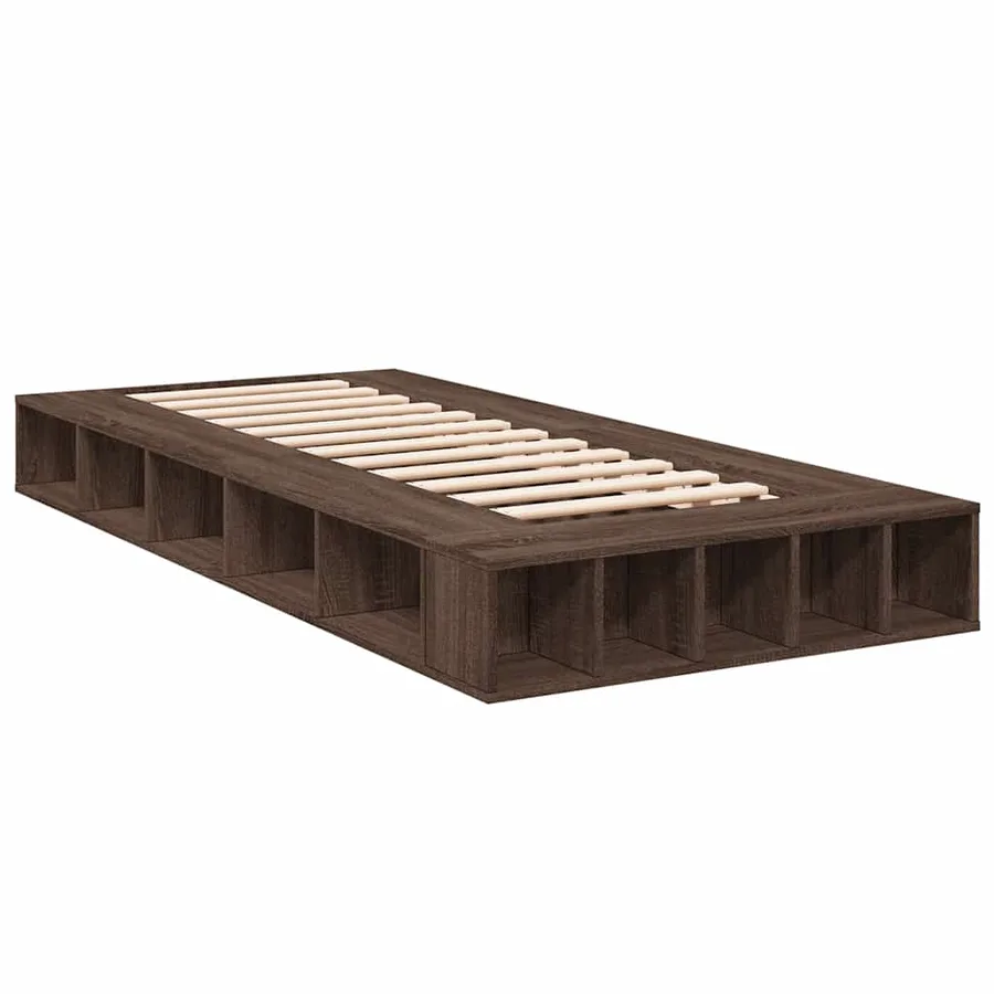 Cadre de lit sans matelas chêne marron 90x190 cm - 3