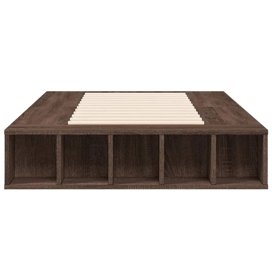 Cadre de lit sans matelas chêne marron 90x190 cm - 4